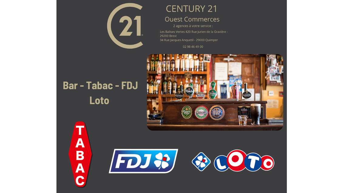 Vente bar tabac en rue piètonne du Finistère