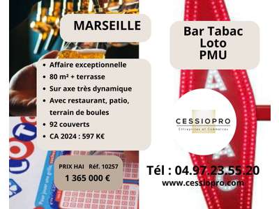 Vente Bar - Brasserie - Tabac à Marseille 4e