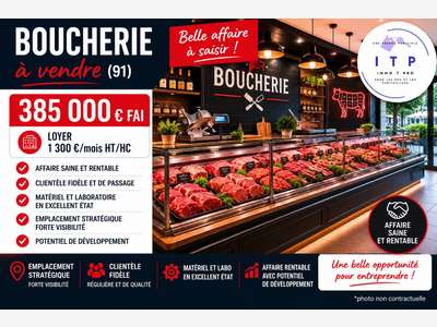 AV magnifique boucherie au coeur de l'Essonne (91)