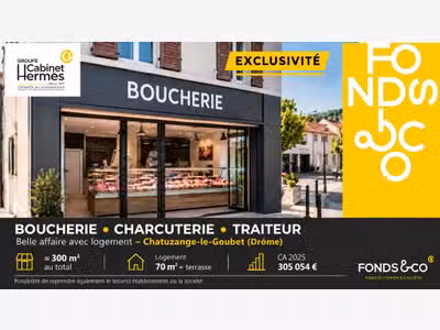 Vente boucherie charcuterie à Chatuzange Le Goubet