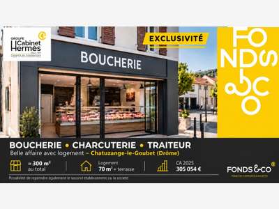 Vente boucherie charcuterie à Chatuzange Le Goubet