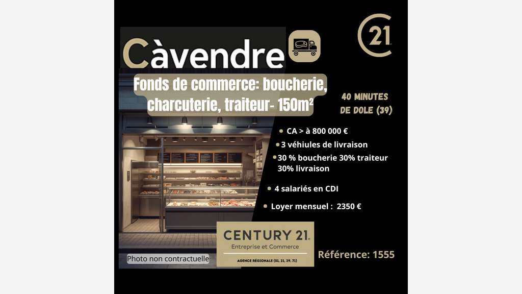 A vendre boucherie charcuterie traiteur en Jura