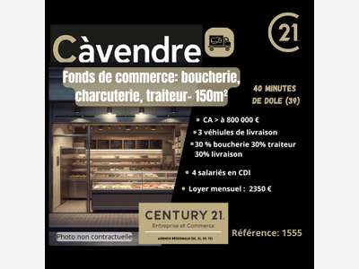A vendre boucherie charcuterie traiteur en Jura