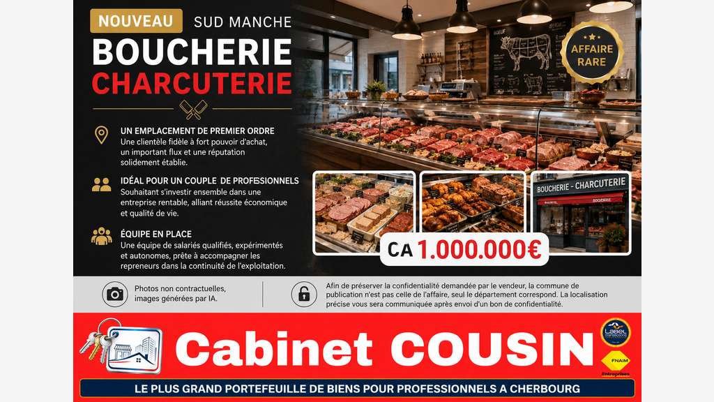 Vente boucherie charcuterie en Sud Manche
