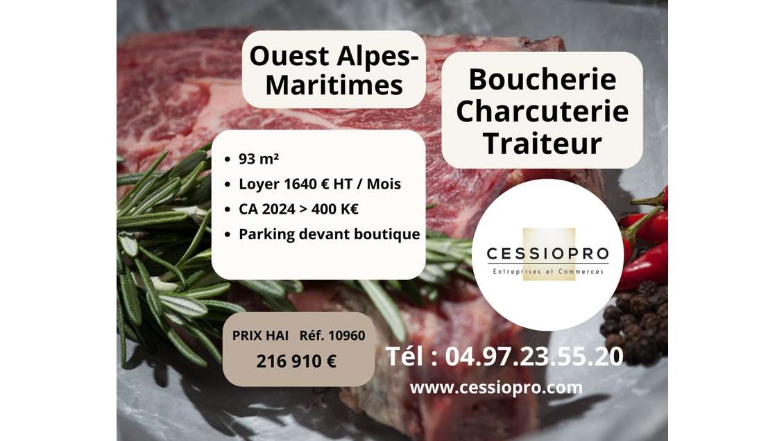 A vendre boucherie charcuterie traiteur à Grasse