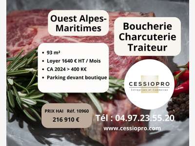 A vendre boucherie charcuterie traiteur à Grasse