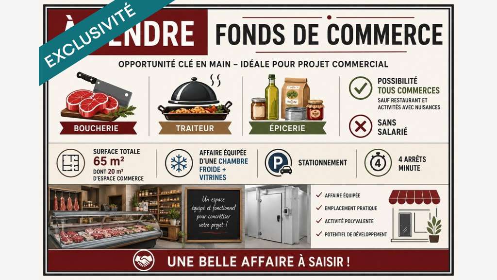 Vente fonds de commerce à La Roche-Sur-Yon