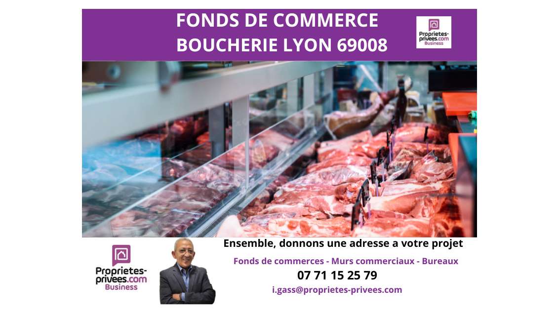 Vente FDC boucherie 70m² à Lyon 8 sur axe passant
