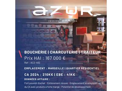 Vente Boucherie - Charcuterie à Marseille
