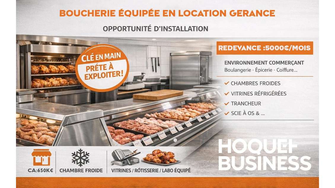 A vendre boucherie charcuterie à Paris 75015