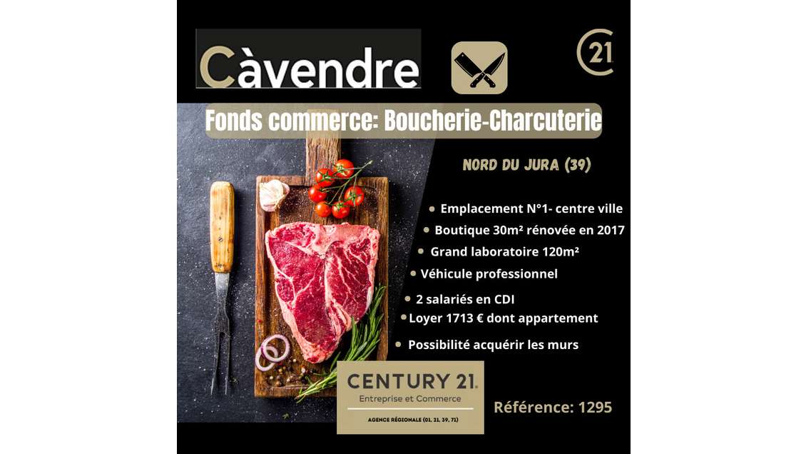 Vente FDC boucherie charcuterie au Nord du Jura