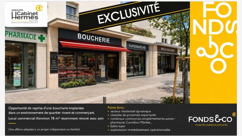 Vente boucherie centre-ville très passant Valence