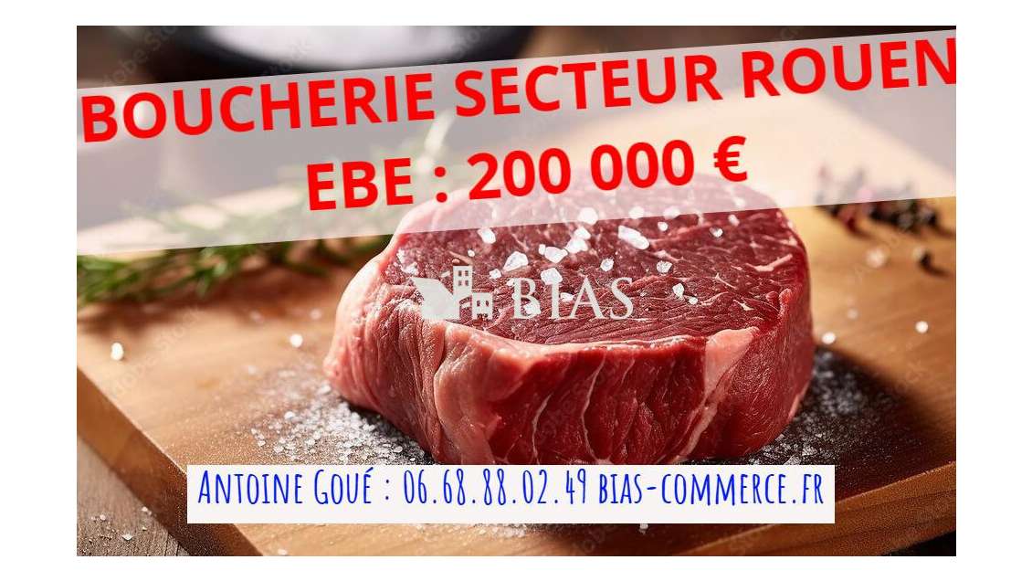 Boucherie charcuterie volailles à vendre dept 76