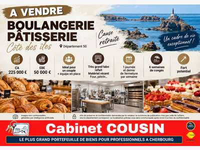 Vente boulangerie pâtisserie Côte des Îles 50
