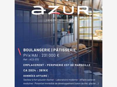 VENTE Boulangerie d'angle périphérie Est Marseille