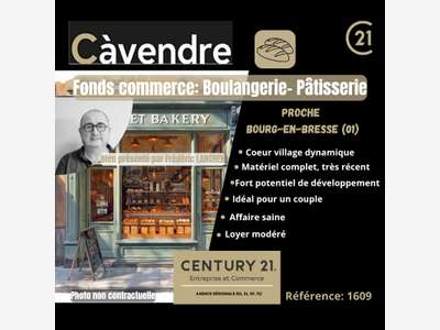 Vente FDC boulangerie pâtisserie proche  Bourg 