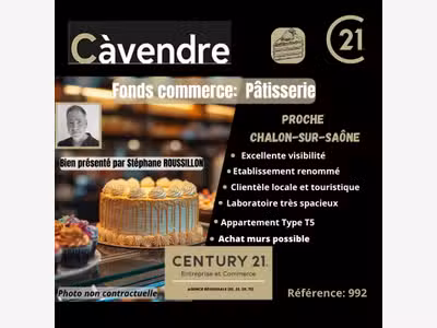 Vente FDC pâtisserie proche Chalon sur Saône