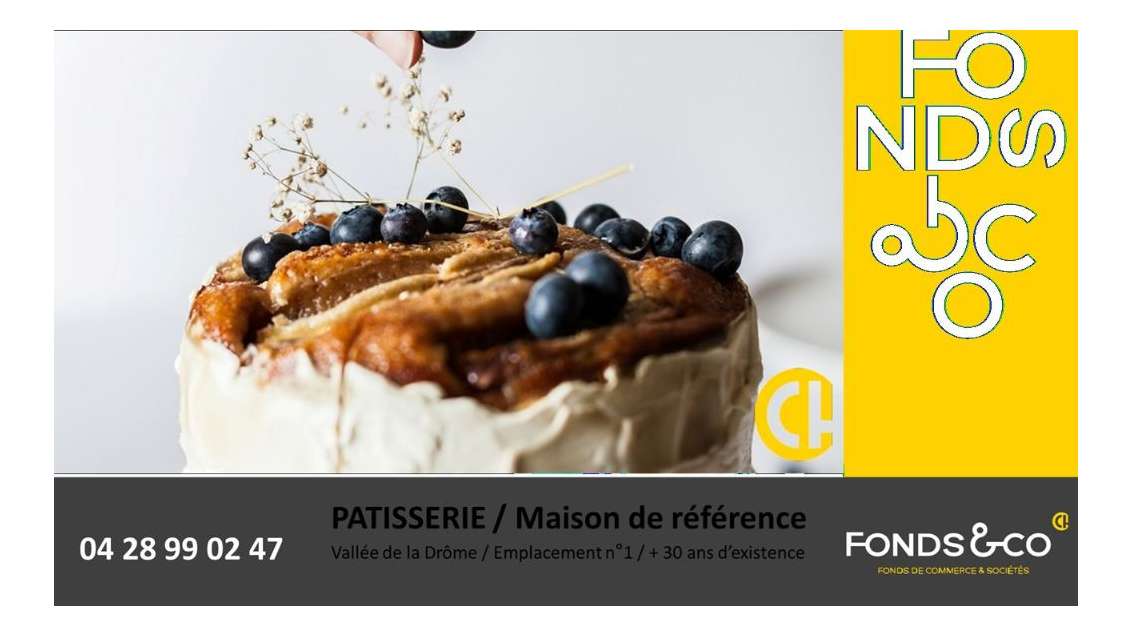 Vente pâtisserie glacier de référence à Crest