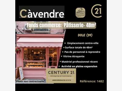 A vendre FDC jolie pâtisserie à Dole centre (39)