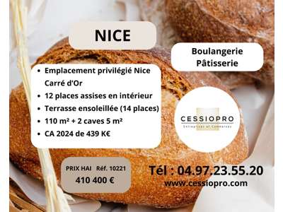 Vente Boulangerie - Pâtisserie à Nice