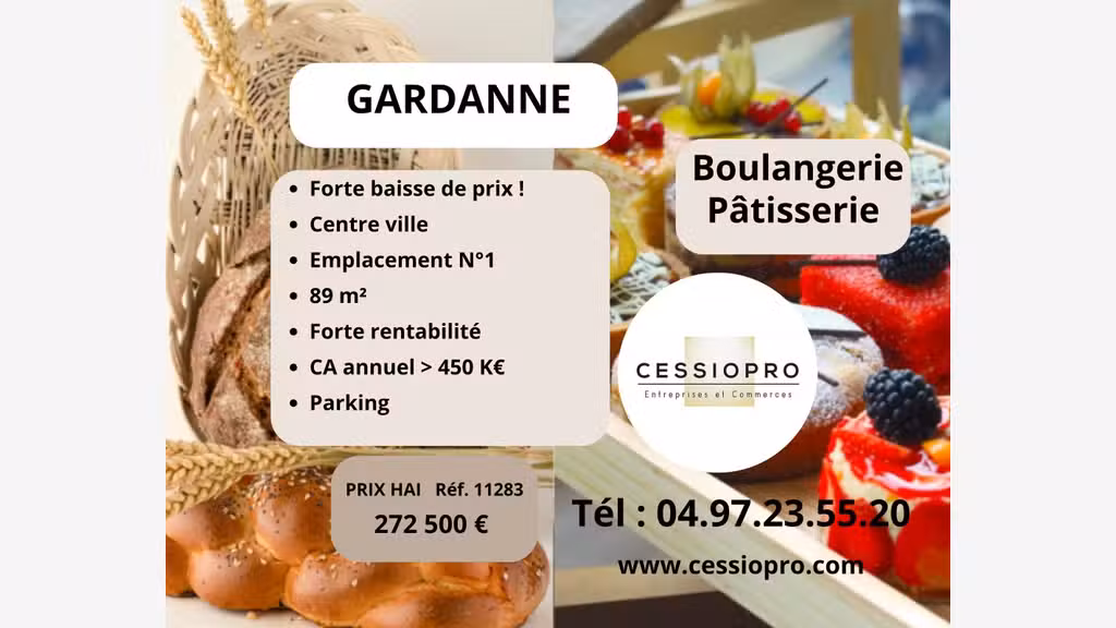 A vendre boulangerie pâtisserie à Gardanne centre