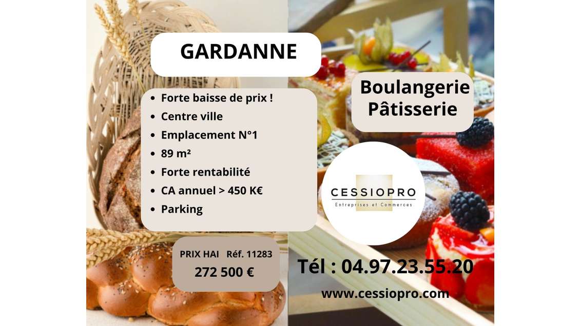 A vendre boulangerie pâtisserie à Gardanne centre
