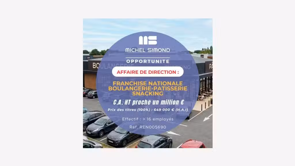 Vente affaire de direction franchise nationale 53
