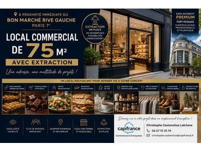 Vente Boulangerie - Pâtisserie à Paris 6e