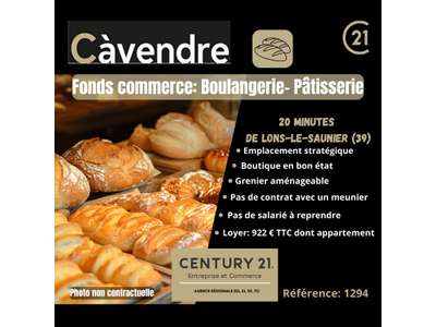 Vente Boulangerie - Pâtisserie à Poligny