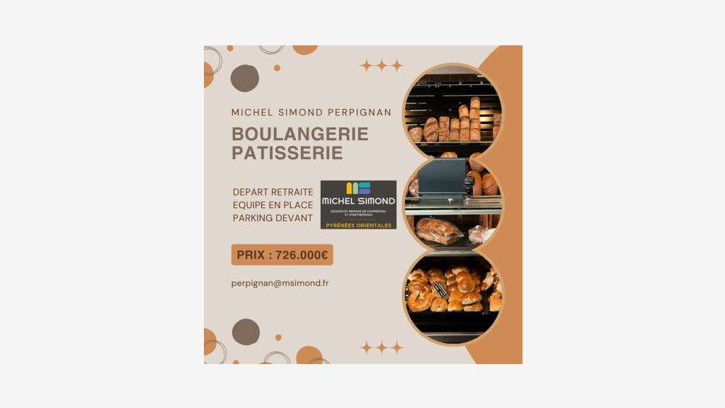 Vente boulangerie pâtisserie Pyrénées Orientales