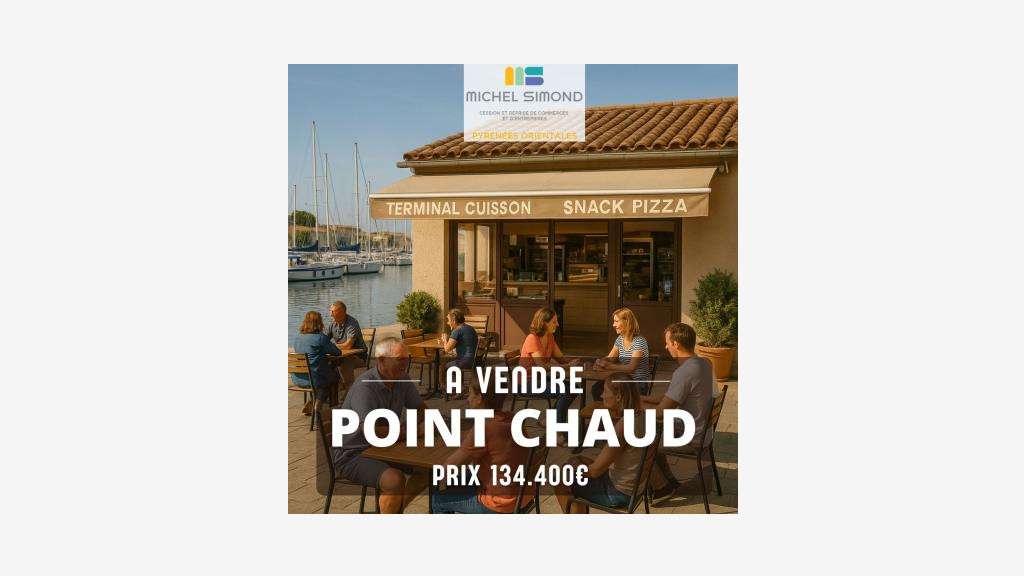Cède terminal de cuisson snack en front de mer 66