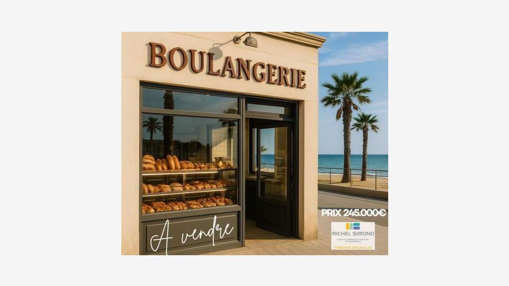 Vente boulangerie pâtisserie ville du littoral 66