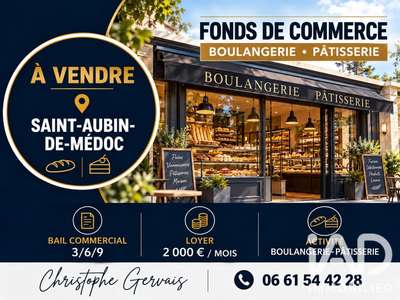 Cède boulangerie patisserie à Saint-Aubin-de-Médoc