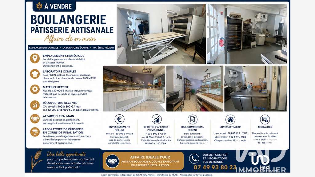 Vente boulangerie patisserie à Savigny-sur-Orge