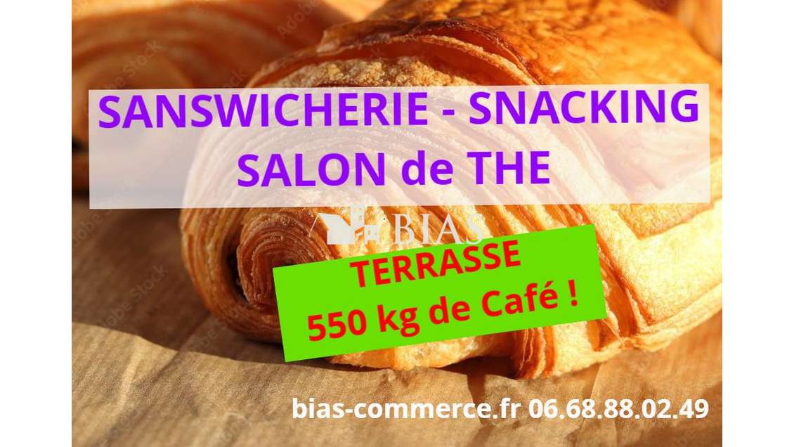 Vente sandwicherie viennoiserie salon de thé 76