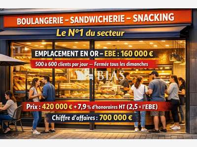 Vente boulangerie sandwicherie snacking dept 76
