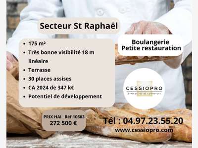 Vente boulangerie petite restauration à St Raphaël