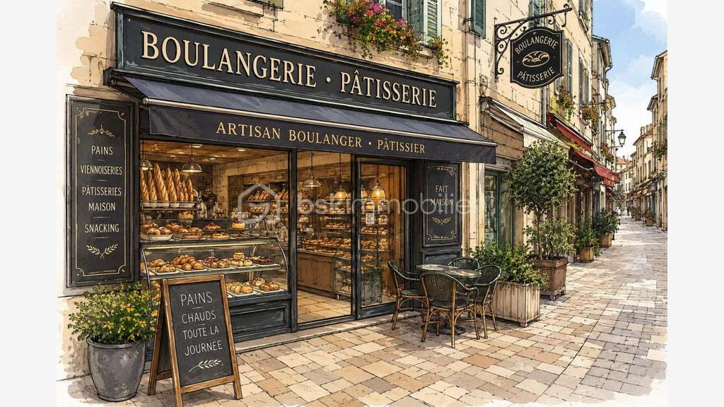 Vente boulangerie-pâtisserie secteur piéton Vence