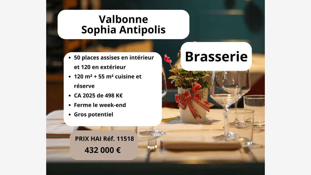 Brasserie grde terrasse Valbonne Sophia Antipolis