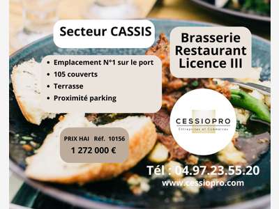 Vente brasserie restaurant lic 3 empl N°1 à Cassis