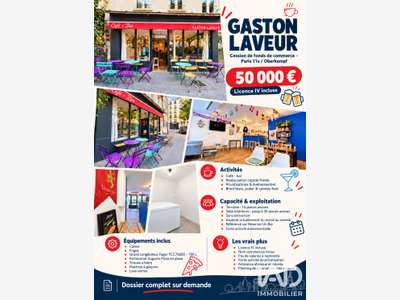 Vente café bar à Paris 75011 Oberkampf