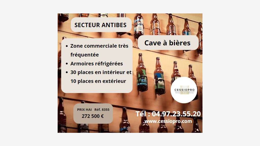 Vend cave à bière à emporter et sur place Antibes