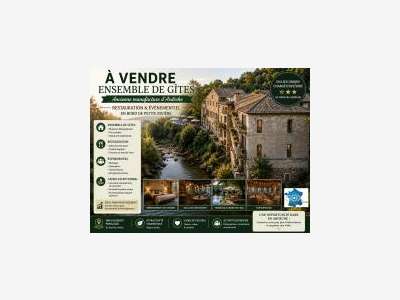 Vente Gîtes services et bar restauration Ardèche