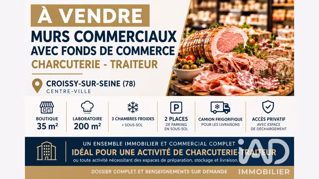 AV murs et fonds charcuterie à Croissy-sur-Seine