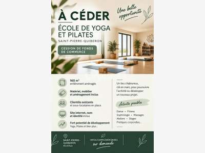 À céder école de yoga à Saint-Pierre-Quiberon