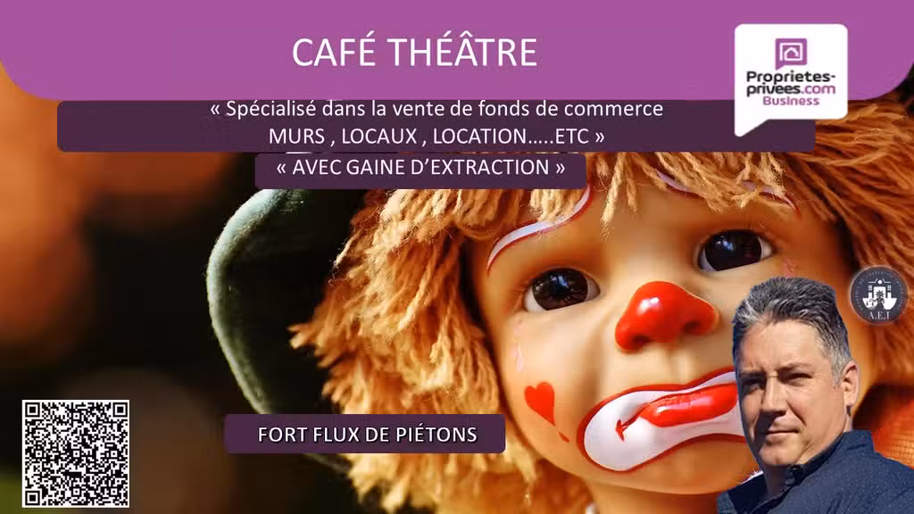 Vente café théâtre cabaret réputé à Lyon 69005
