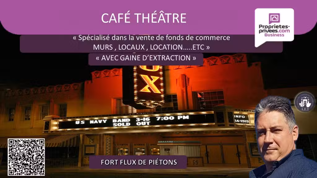 Vente café théâtre cabaret réputé à Lyon 69005