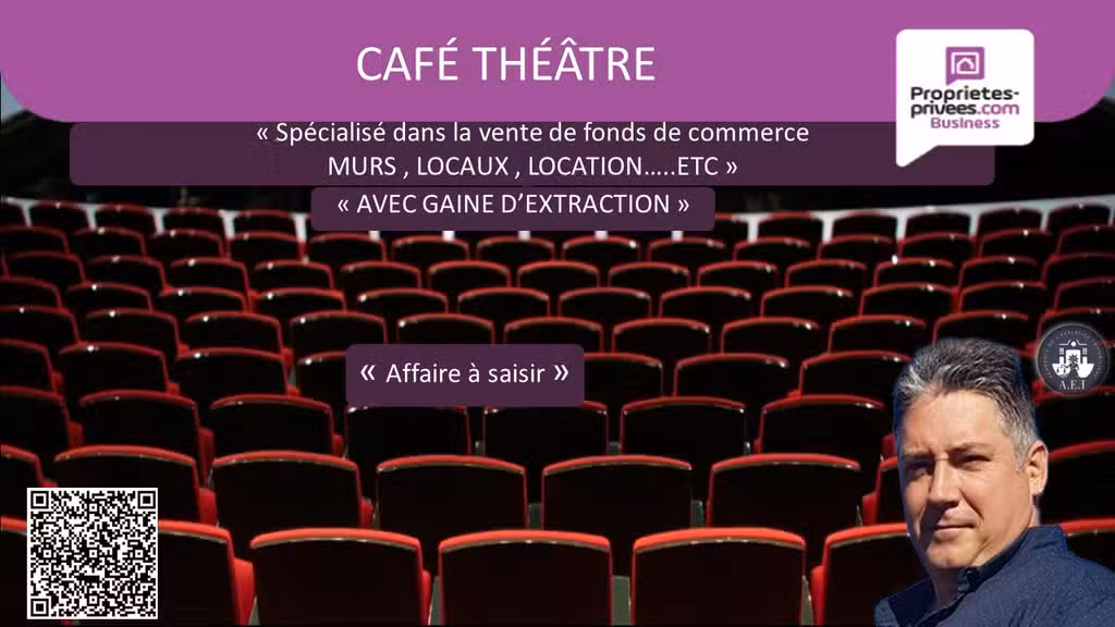 Vente café théâtre cabaret réputé à Lyon 69005