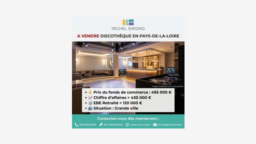 A vendre discothèque située en ville