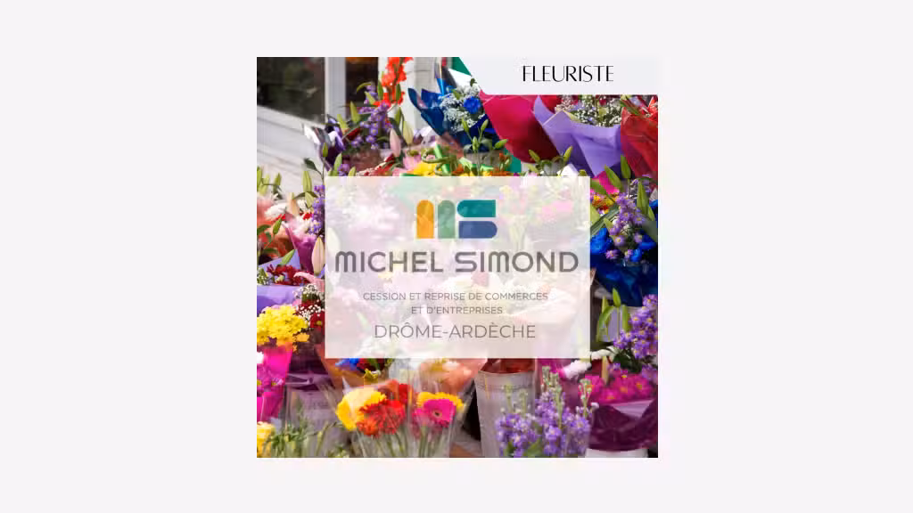 Vente FDC fleuriste en ville proche de Valence